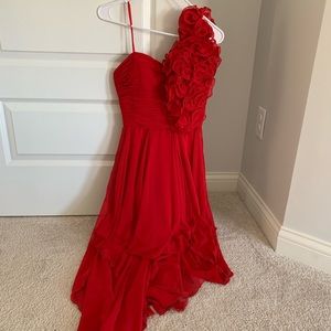 High Low Red Dress Size 1/2